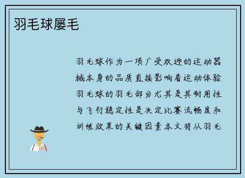 羽毛球屡毛