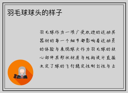 羽毛球球头的样子